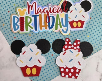 Magical Birthday Die Cuts for Scrapbook | Disney Inspired Vacation Embellishment | Paper Crafts