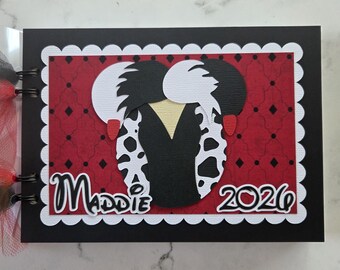 Personalized Disney Autograph Book Inspired by Cruella De Vil