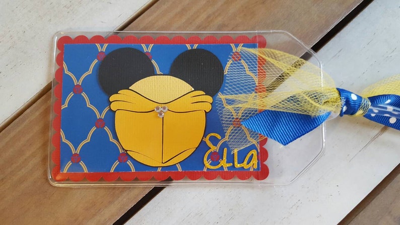 Personalized Disney Luggage Tag Inspired by Belle image 3