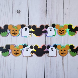 2 Halloween Mickey Head Border Die Cuts
