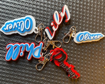 Llavero con nombre impreso en 3D personalizado - Regalo personalizado - Tamaño y colores a elegir