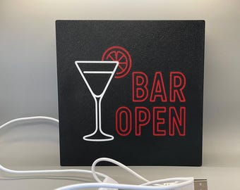 Bar Open Light Box