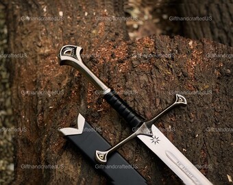 Handmade Anduril Sword Of king Aragorn Viking Cosplay Swords Replica, Medieval gift for boyfriend