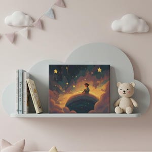 Kit de pintura em tela Starry Night Dreamscape por números – Arte de parede mágica DIY com céu noturno com estrelas e nuvens, pintura em tela relaxante