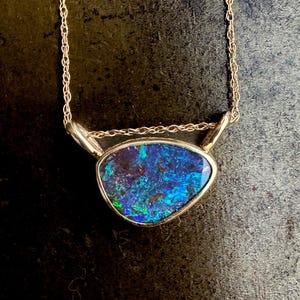 Boulder Opal Halskette 585 Gold