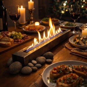 Tischkamin - Echte Flamme Innenfeuer-Funktion - Modernes, umweltfreundliches Wohnkultur-Geschenk