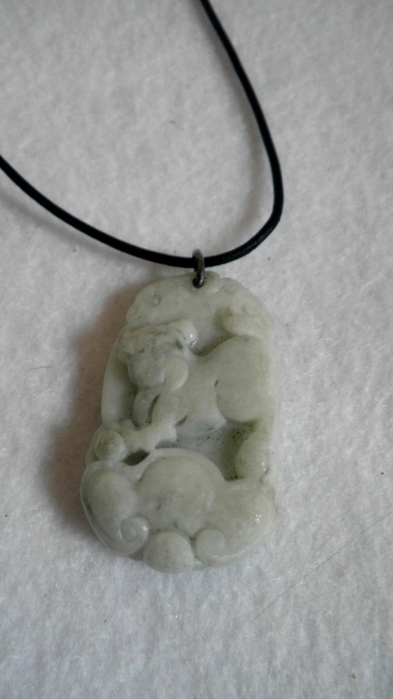 Feng Shui Tiger Zodiac Jade Necklace
