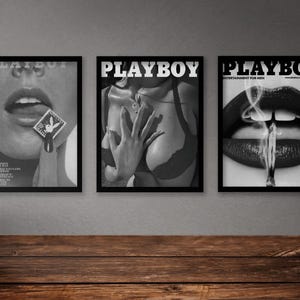 Playboy Wall Art Print | Retro Playboy Magazine Poster | Playboy Wall Decor | Dopamine Decor Home Art