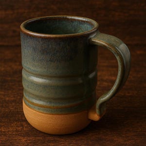 Handmade Blue Stoneware Mug – Rustic Ceramic Coffee Cup