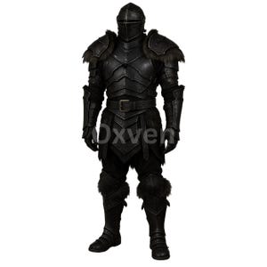 Handcrafted Leather Black Knight Armor Set: Medieval LARP Cosplay Costume