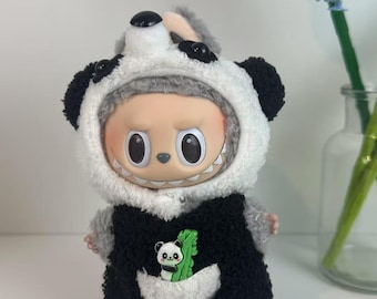 Disfraz de panda de Labubu: traje de polar sherpa hecho a mano