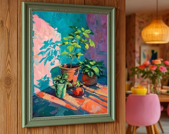 Botanical Wall Art : Modern Impressionist Print