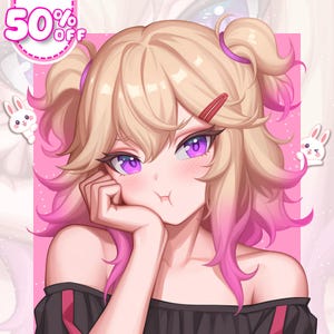 Custom Anime PFP | Profile Picture Commission | Original Anime Avatar for Twitch, Discord & YouTube