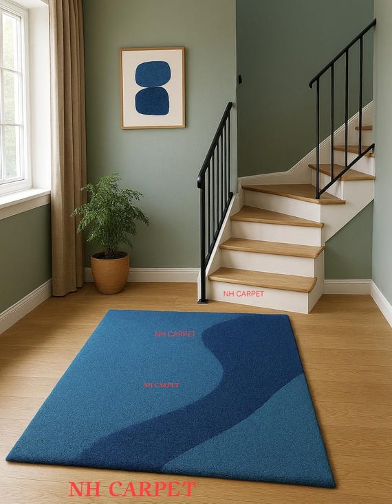 Pattern Abstract, Geometric, Wavy, Modern Living Room, Bedroom, Entryway, Office