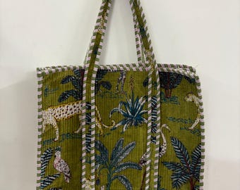 Luxurious Velvet Tote Bag - Quilted Tote Bag, Cotton Velvet Bag, Women Shopping Bag, Indian Handmade Bag, Large Market Bag, Gifts For her
