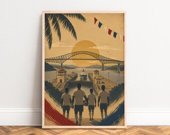 Football Poster, Vintage Travel Wall Art, Gold Blue, Living Room Office, Gift for Fans A2 A3 A4