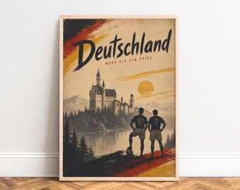 Germany Poster, Vintage Sports Wall Art, Black Red Gold, Living Room Office, Football Fan Gift A1/A2/A3/A4