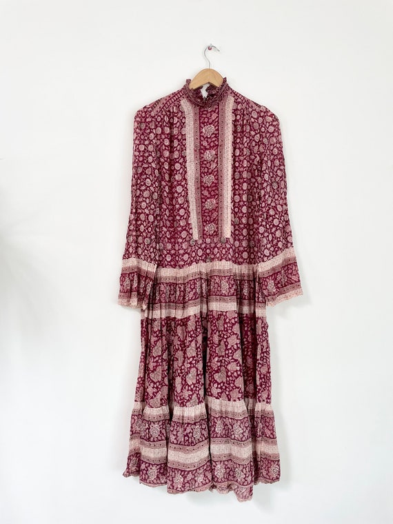 Vintage India Cotton Gauze  Dress , Indian Cotton… - image 2