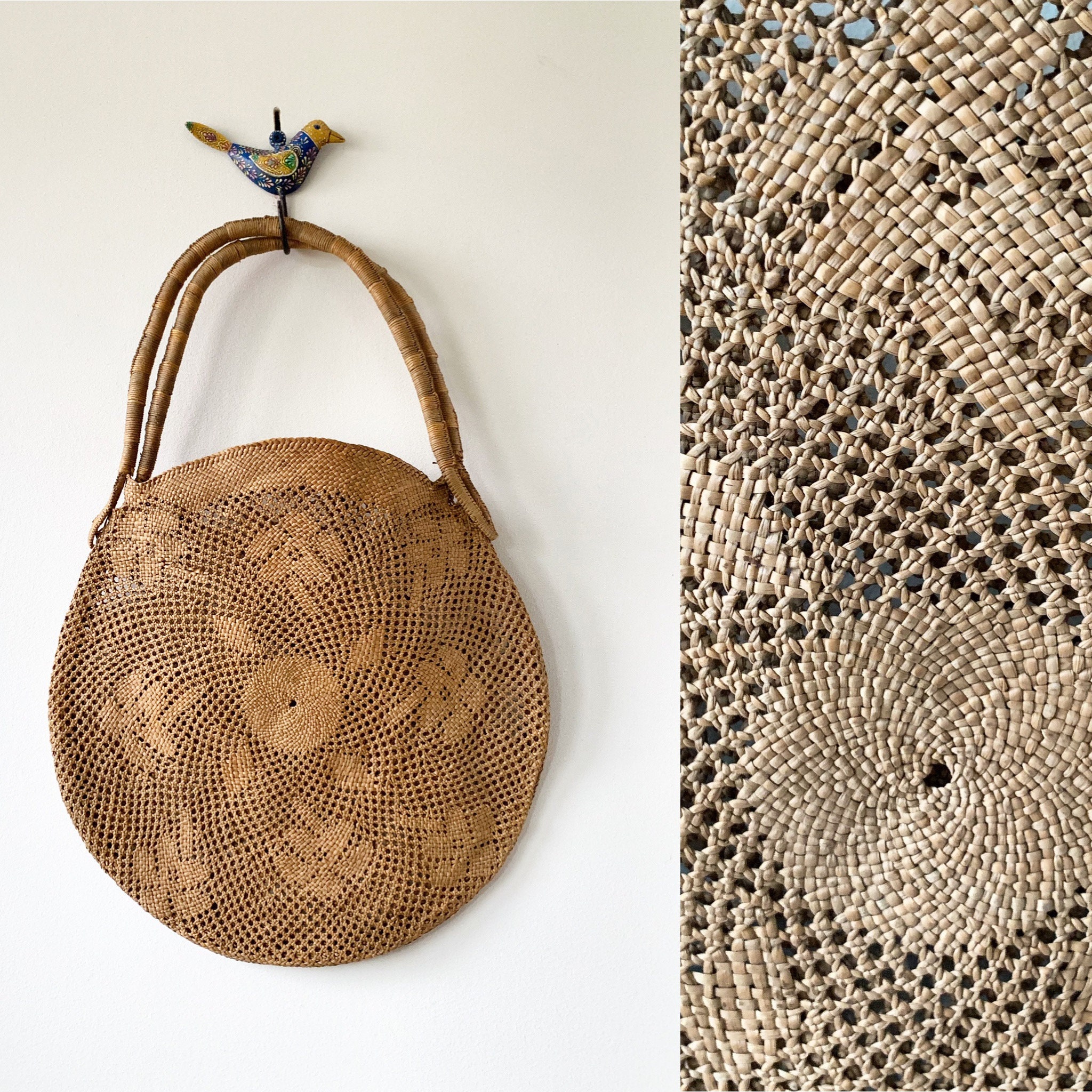 boho straw bag