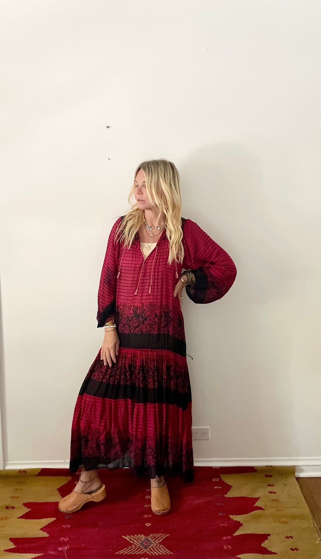 Adini Vintage 60s Strappy Sun Dress, Indian Block Print Dress, XXS/XS
