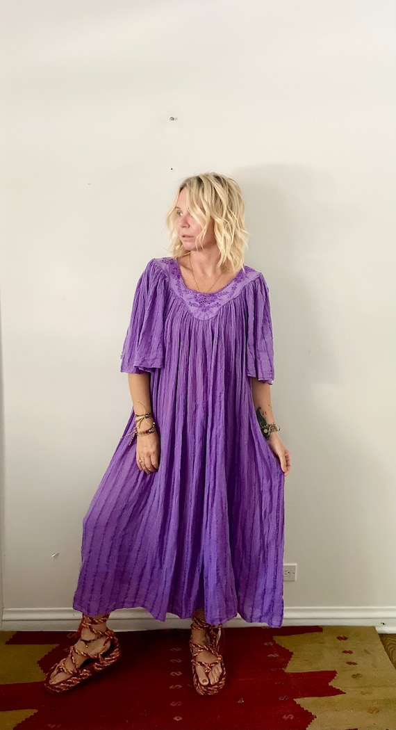 Vintage Cotton Gauze Grecian Sun Dress ,  Bali La… - image 3