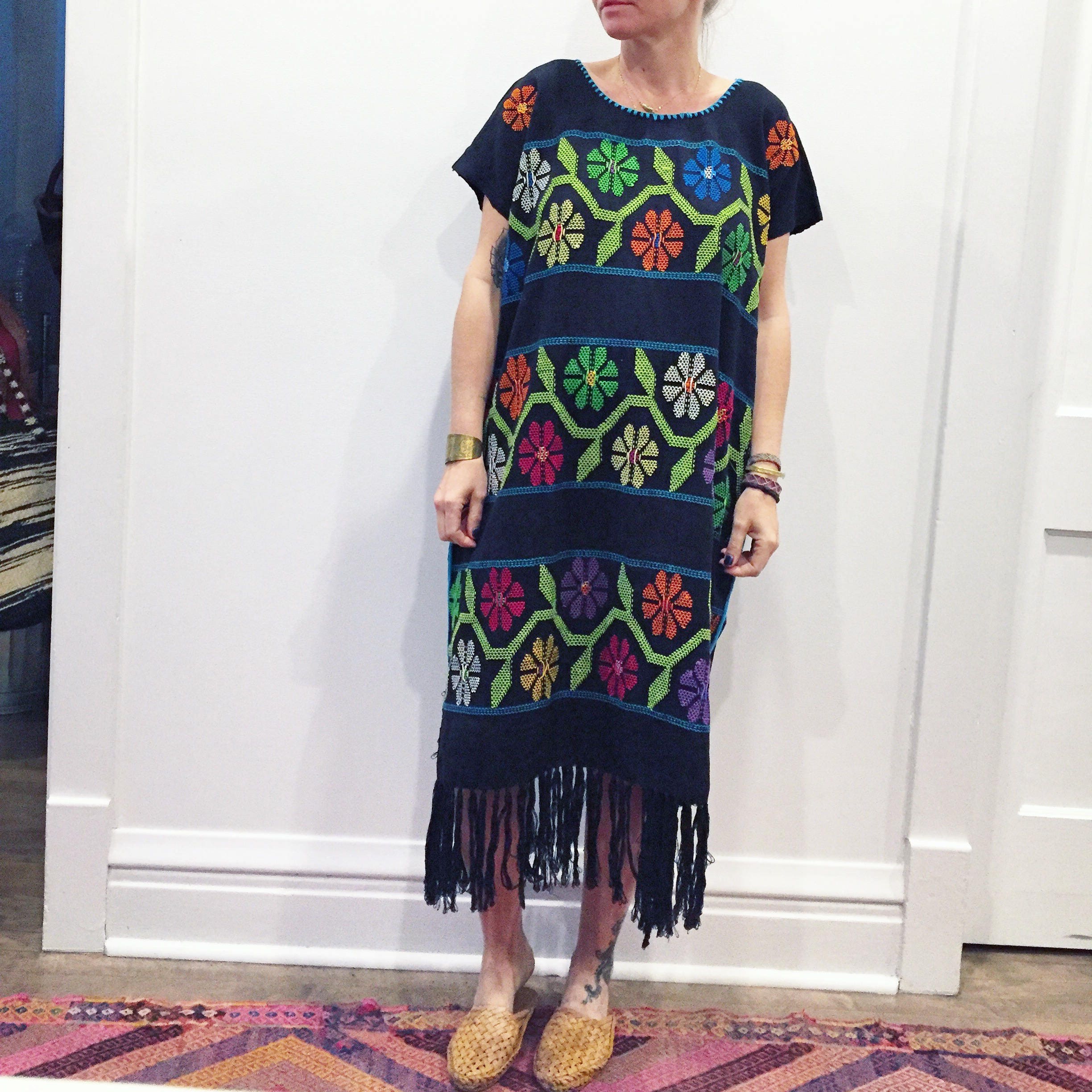 mexican kaftan dress