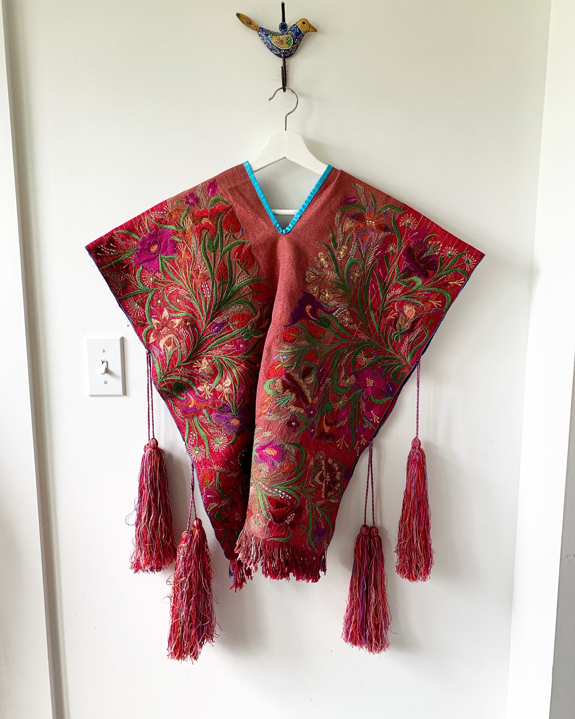 Vintage Chiapas Mexican Poncho 