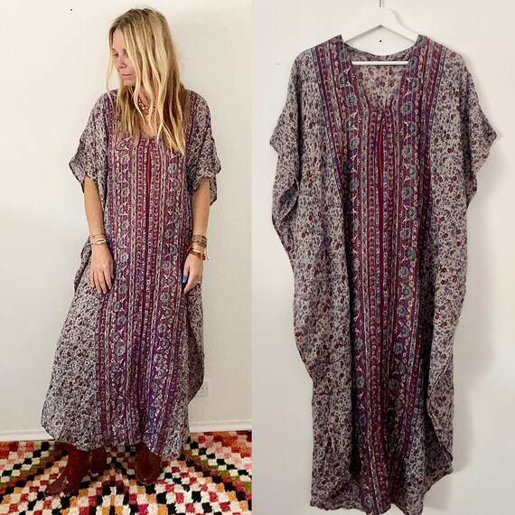 Indian cotton gauze dress, 70s Indian cotton gauze dr… Gem