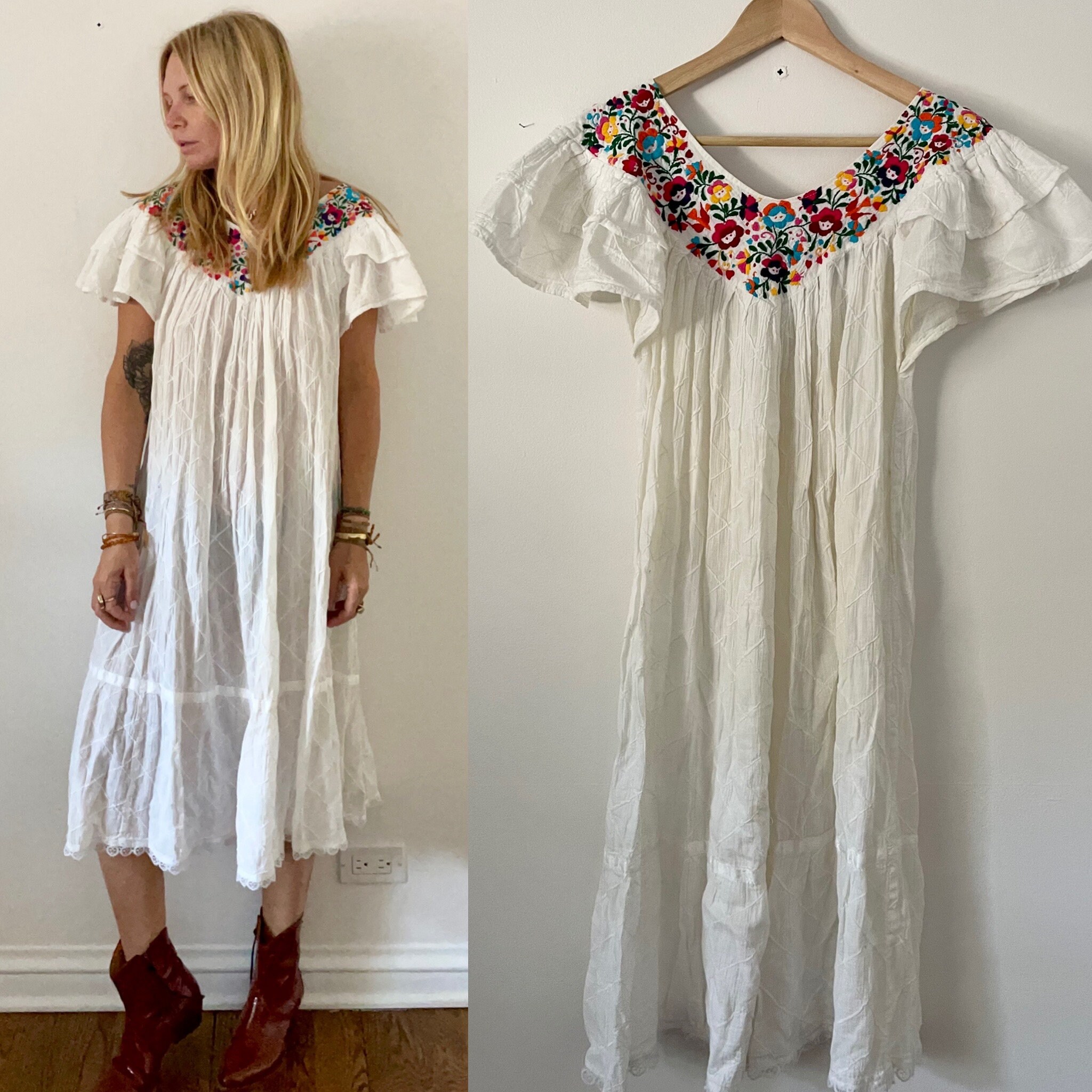 Mexican gauze dress hot sale