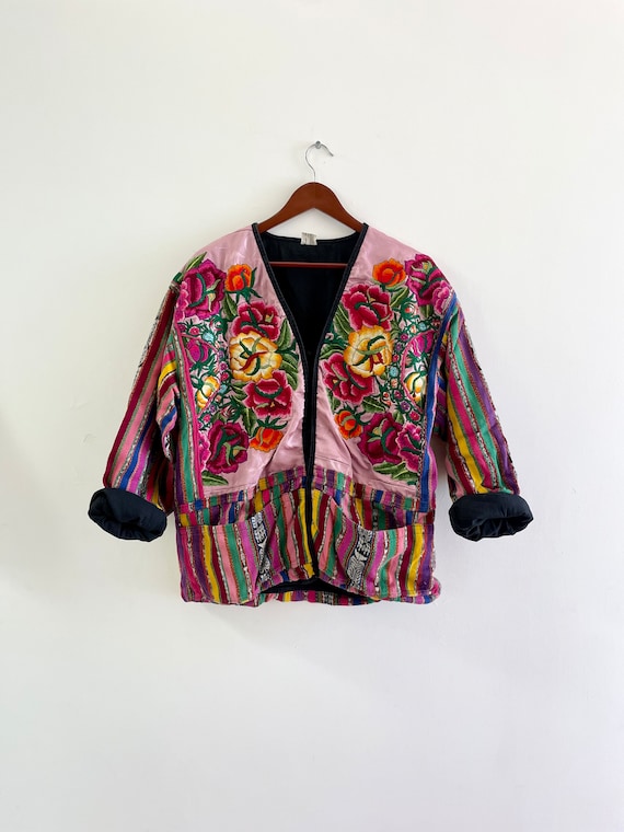Vintage Ethnic Guatemalan Jacket , Huipil Embroid… - image 4