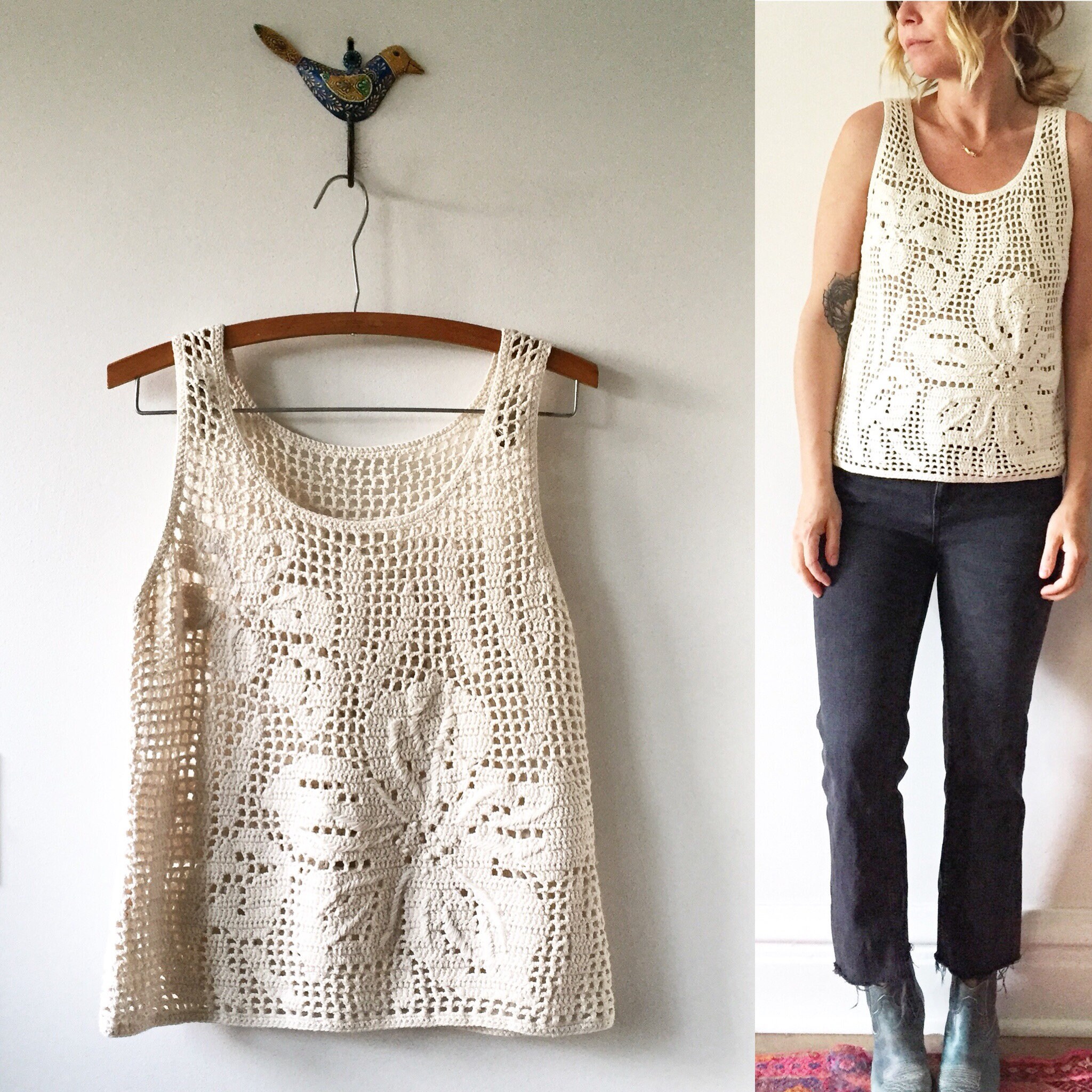 vintage crochet top