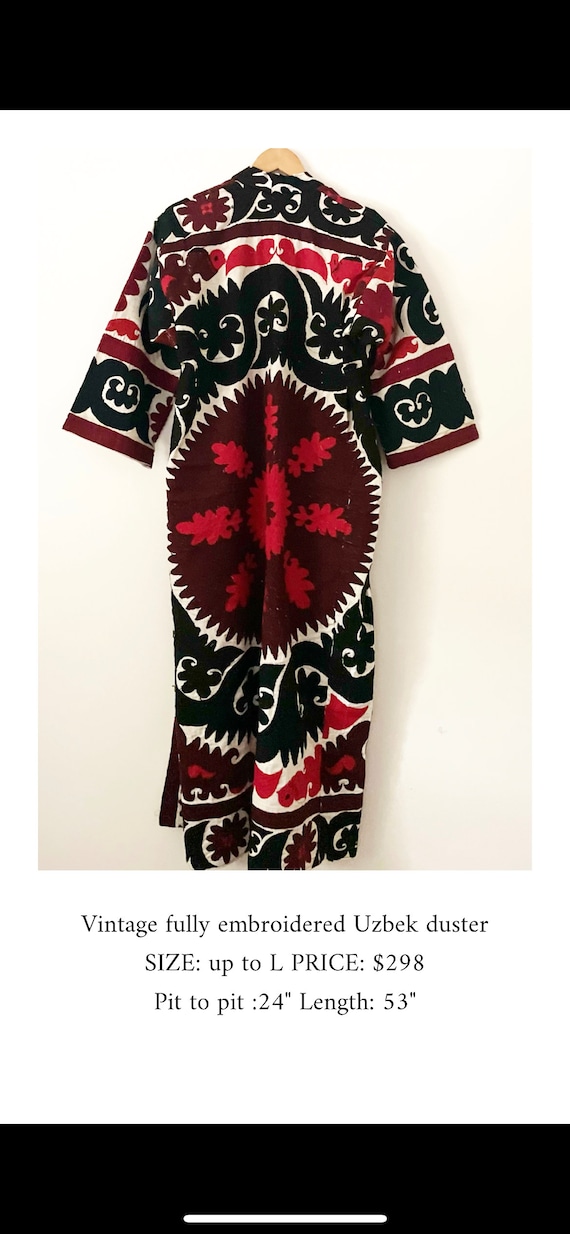 Vintage Embroidered Coat, Uzbek Ceremonial  Coat … - image 7