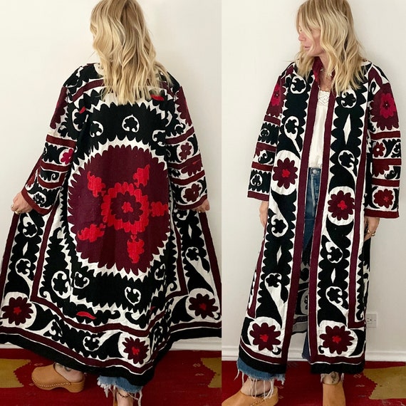 Vintage Embroidered Coat, Uzbek Ceremonial  Coat … - image 1