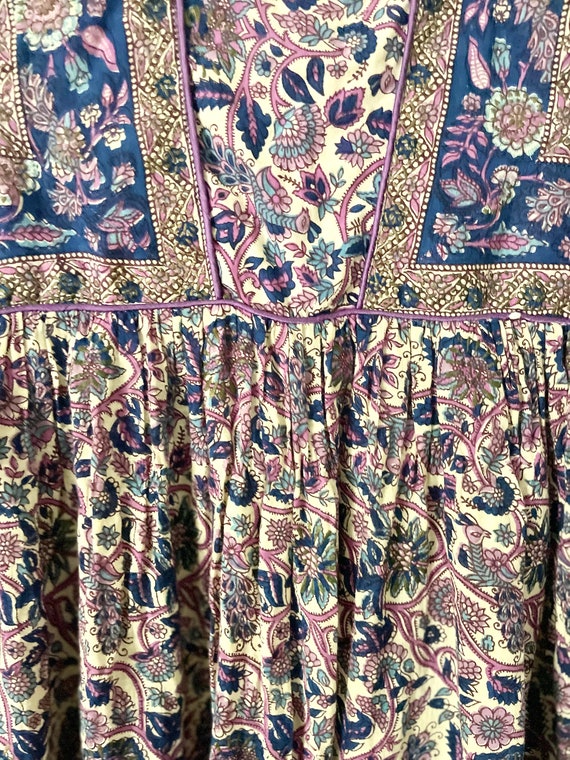 Vintage Indian Block Print  Cotton Dress , India … - image 4