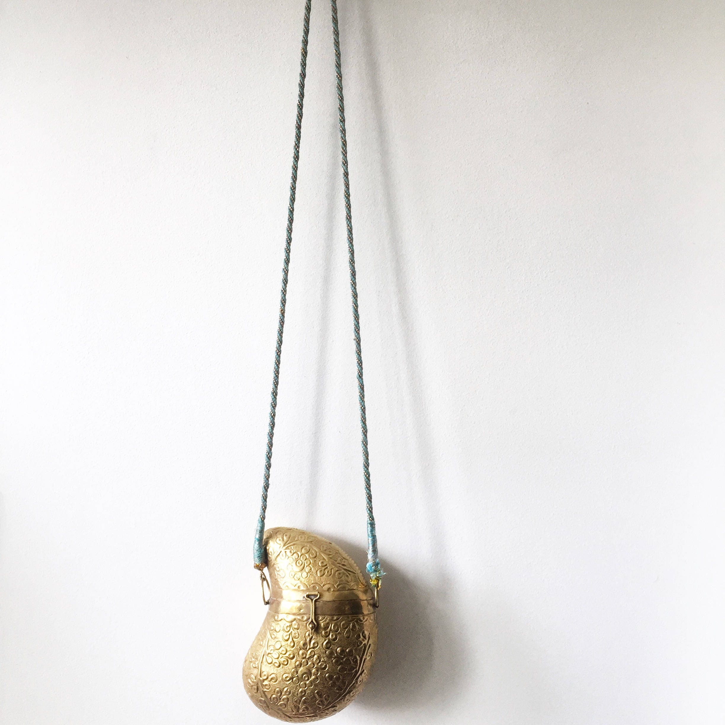 vintage brass purse