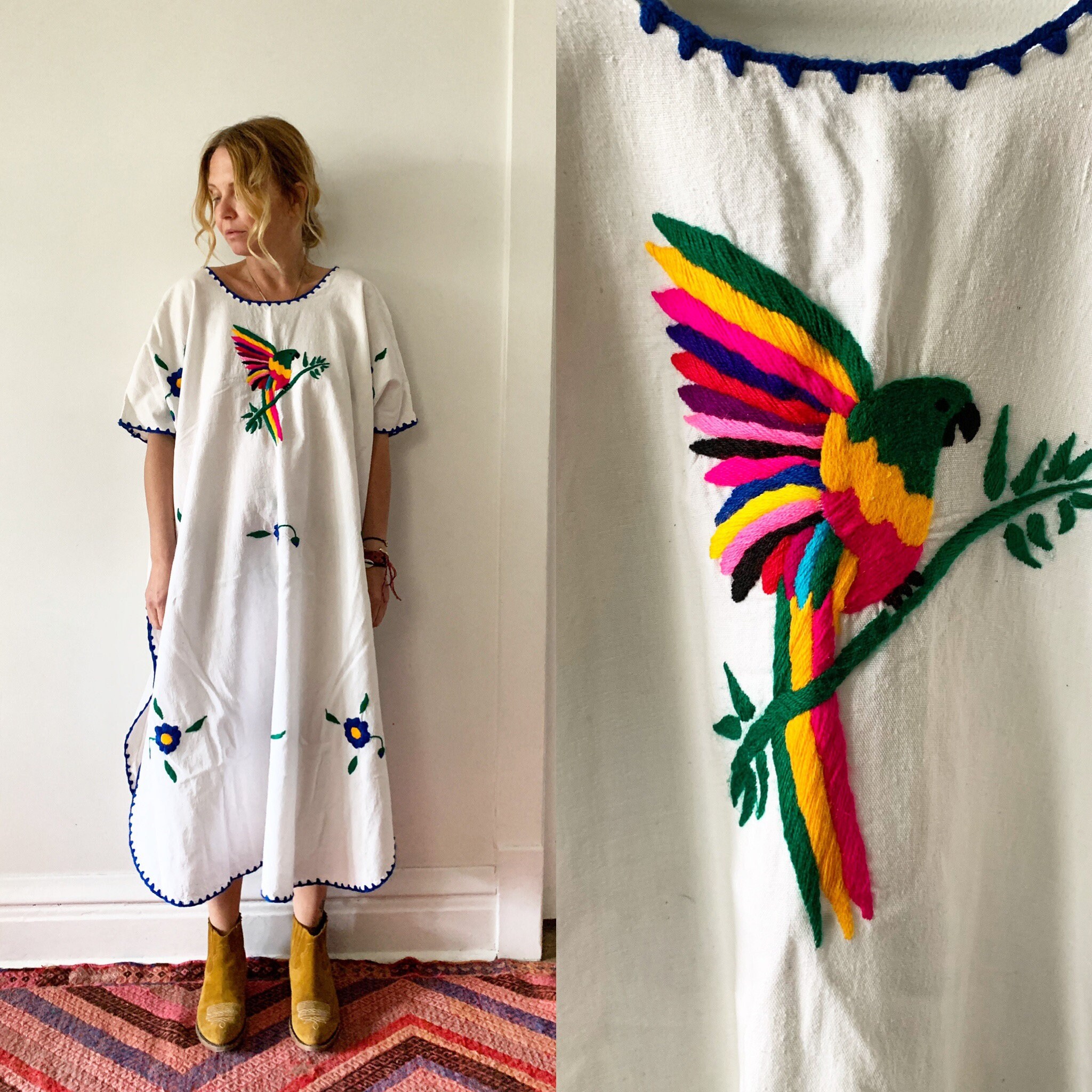 RESERVED/Vintage Embroidered Mexican 