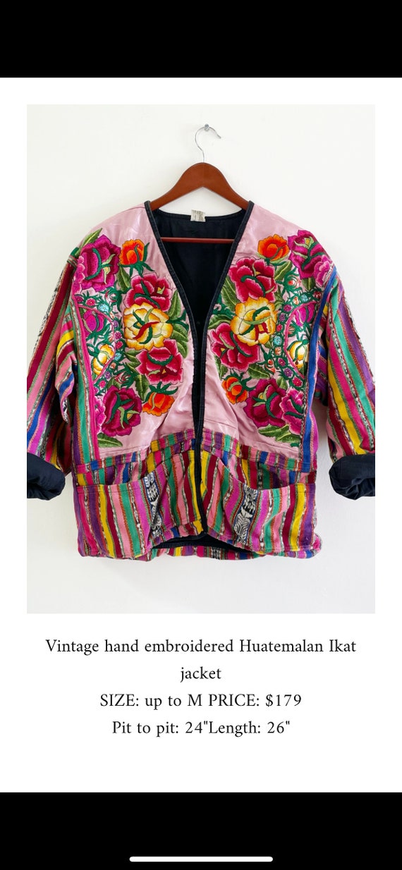 Vintage Ethnic Guatemalan Jacket , Huipil Embroid… - image 6