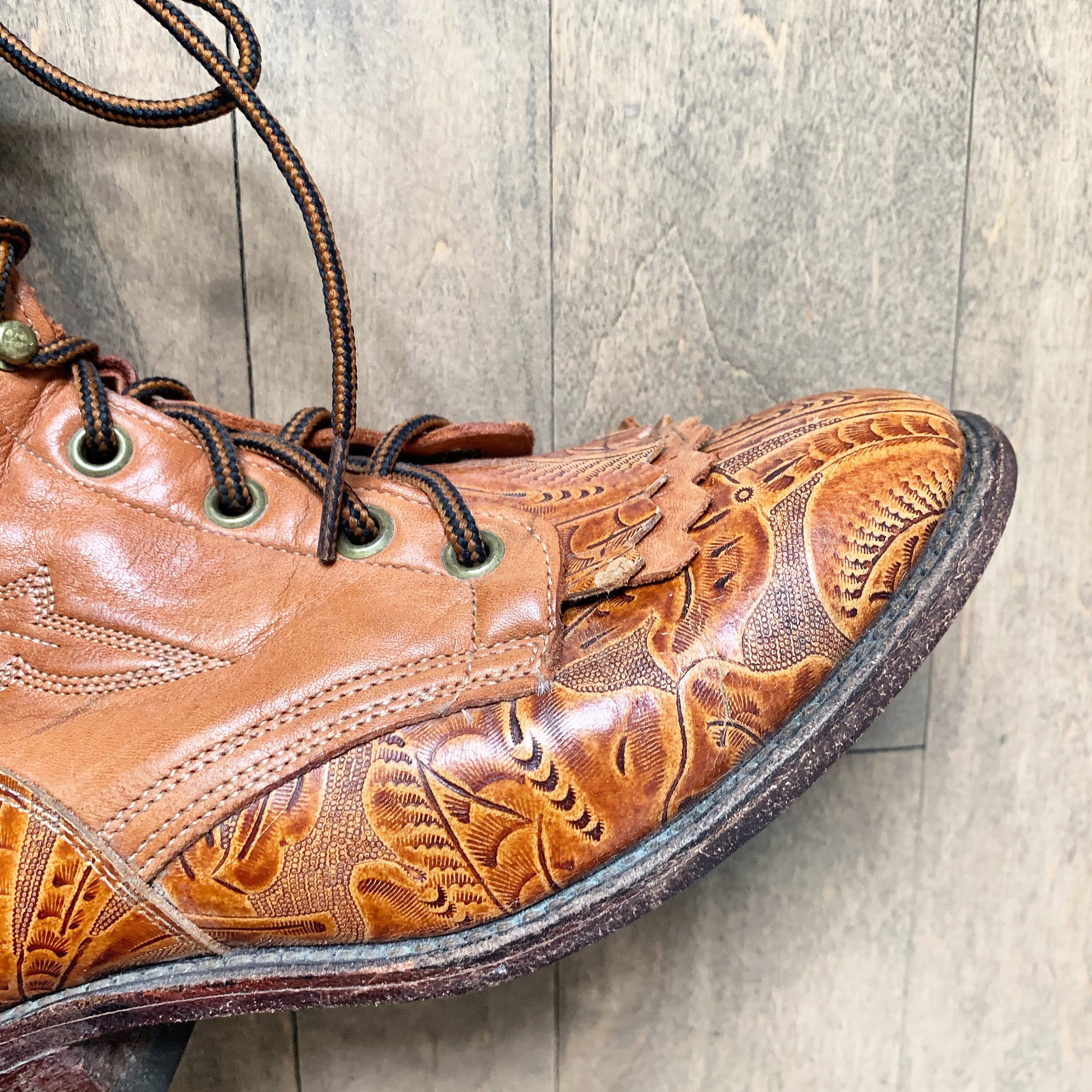 floral tooled boots