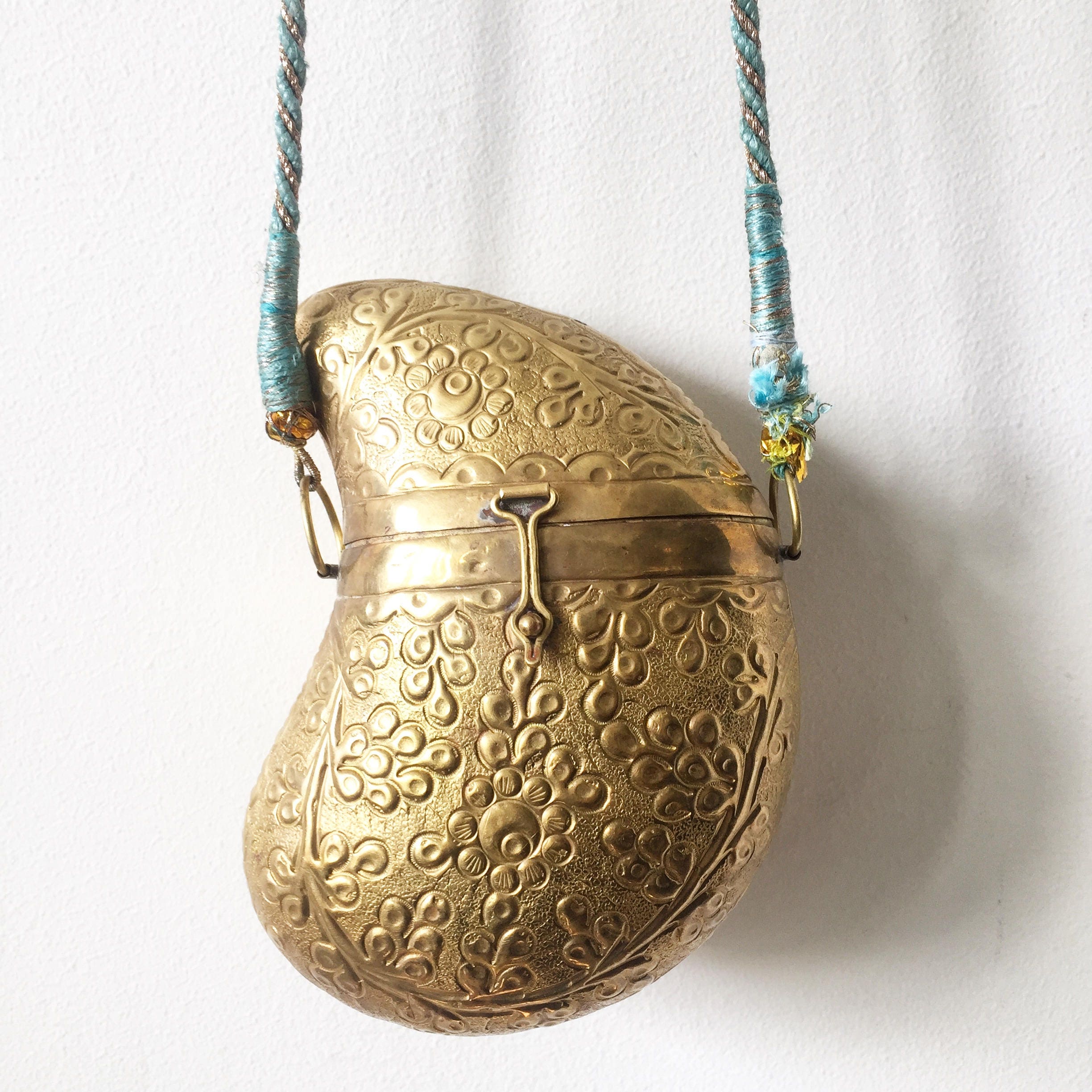 vintage brass purse