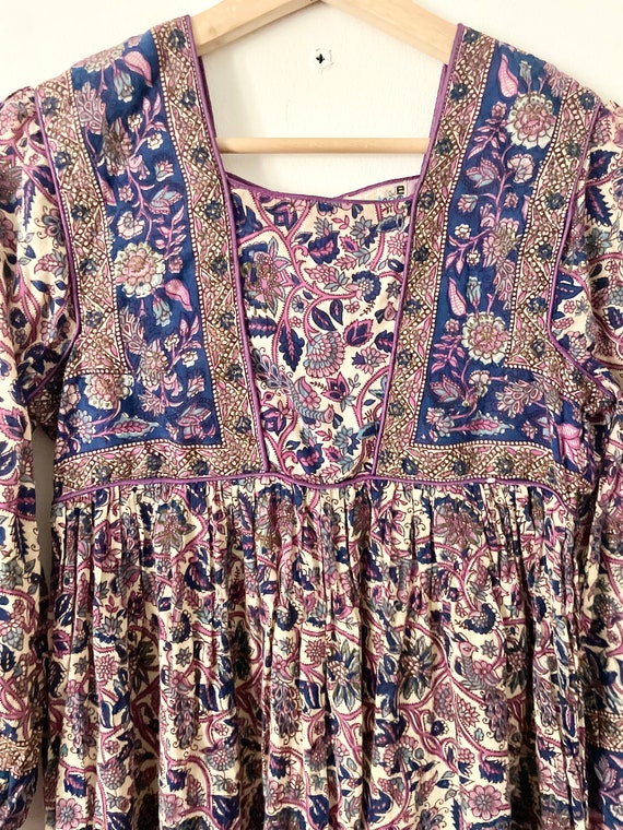 Vintage Indian Block Print  Cotton Dress , India … - image 3