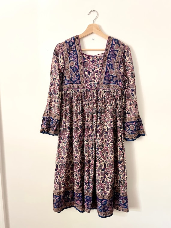 Vintage Indian Block Print  Cotton Dress , India … - image 2