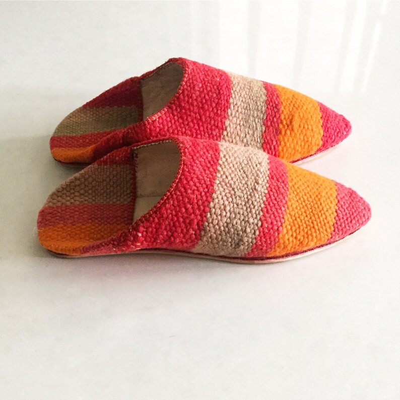 Moroccan Vintage Kilim Slides Kilim Slip on Shoes Ethnic | Etsy