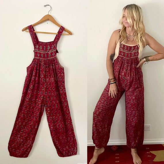 Vintage India Cotton Gauze Jumpsuit, RARE India Jump… Gem