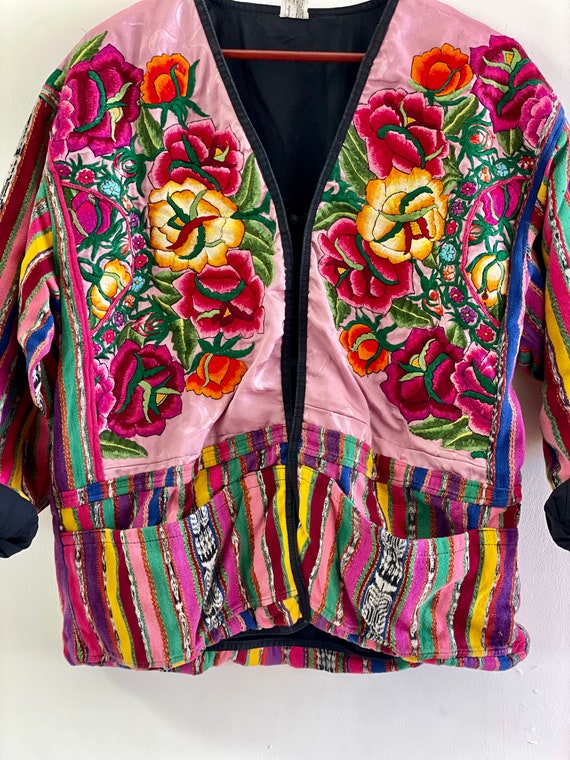 Vintage Ethnic Guatemalan Jacket , Huipil Embroid… - image 5