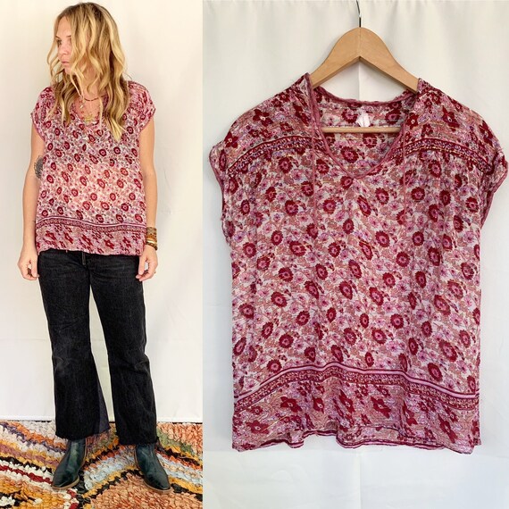Vintag India Cotton Lurex Gauze Blouse , Indian B