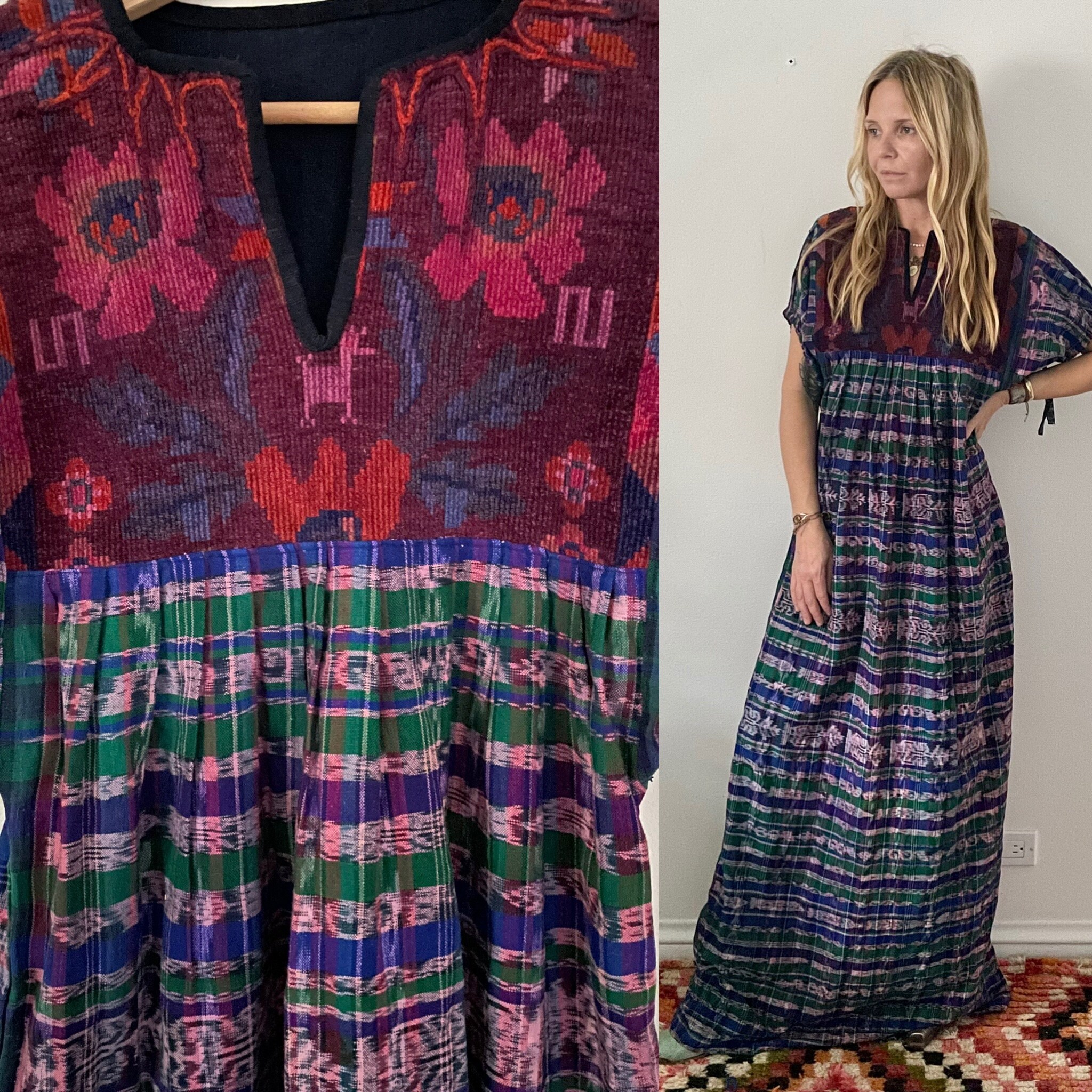 fitted embroidered dress Fitted long gown with contrasting embroidered details