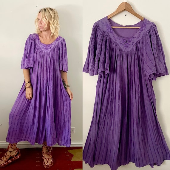 Vintage Cotton Gauze Grecian Sun Dress ,  Bali La… - image 2