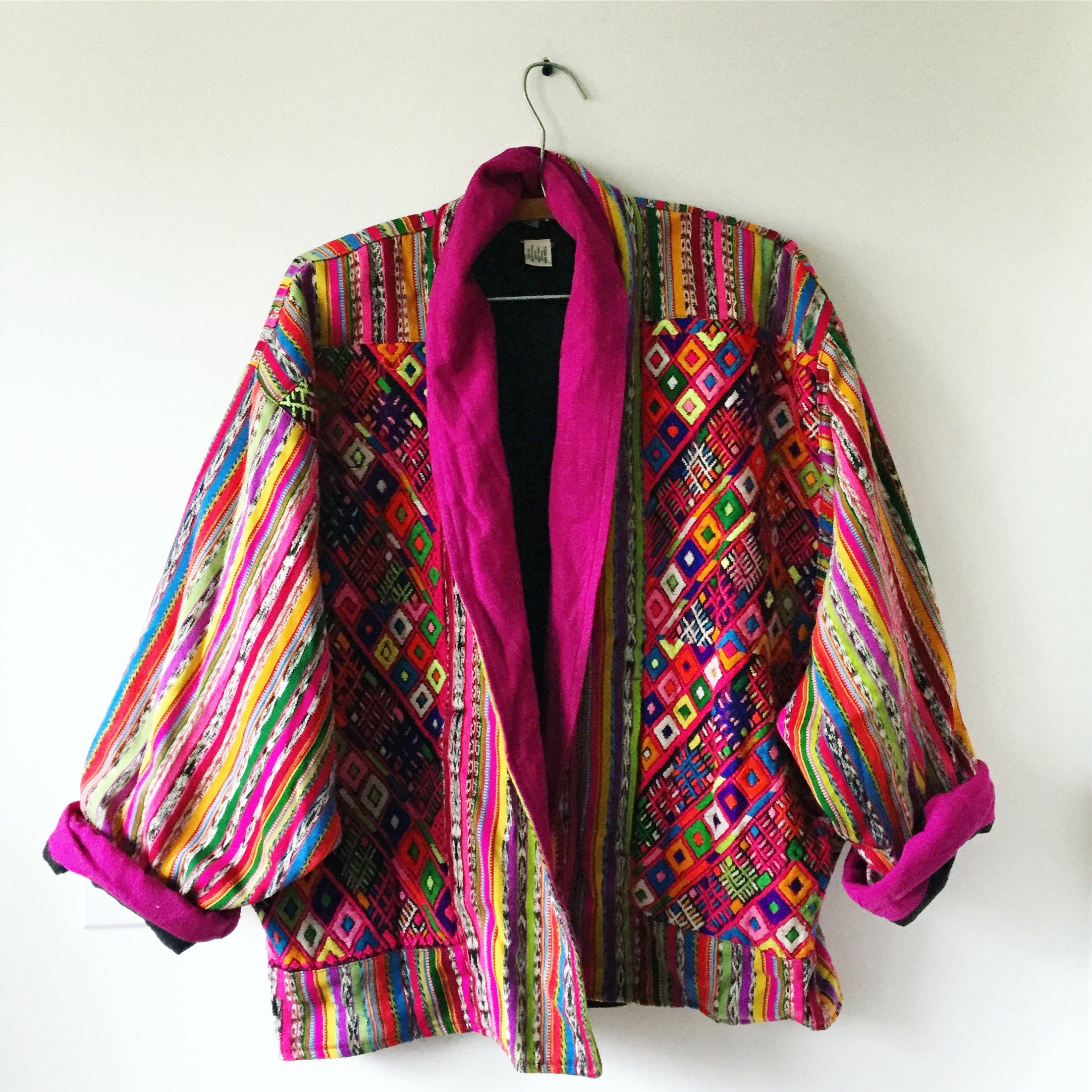 Vintage Guatemalan Embroidered Jacket , Ethnic Jacket