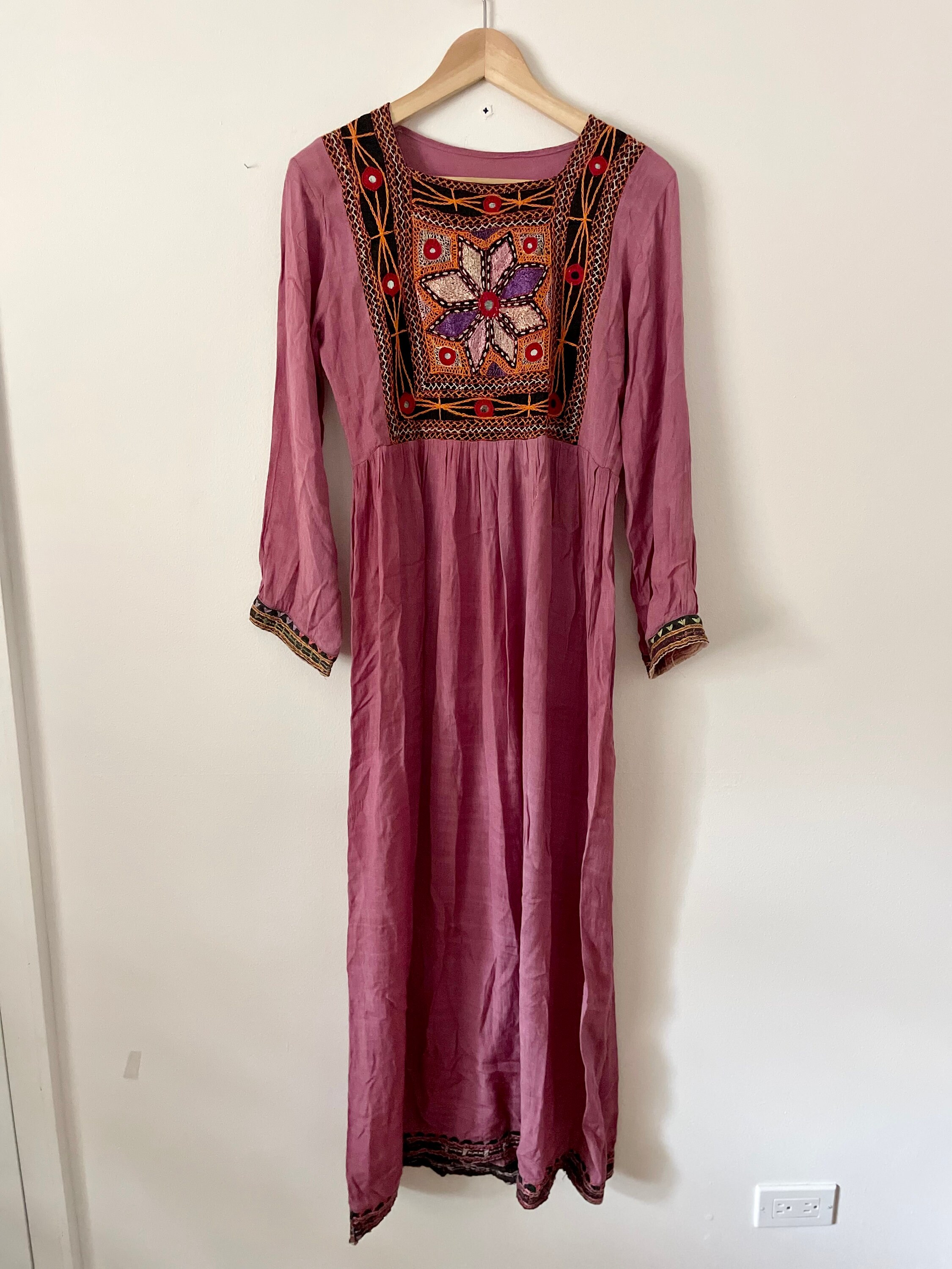 RESERVED // Afghan Embroidered Dress , Kuchi Tribal Dress , Embroidered