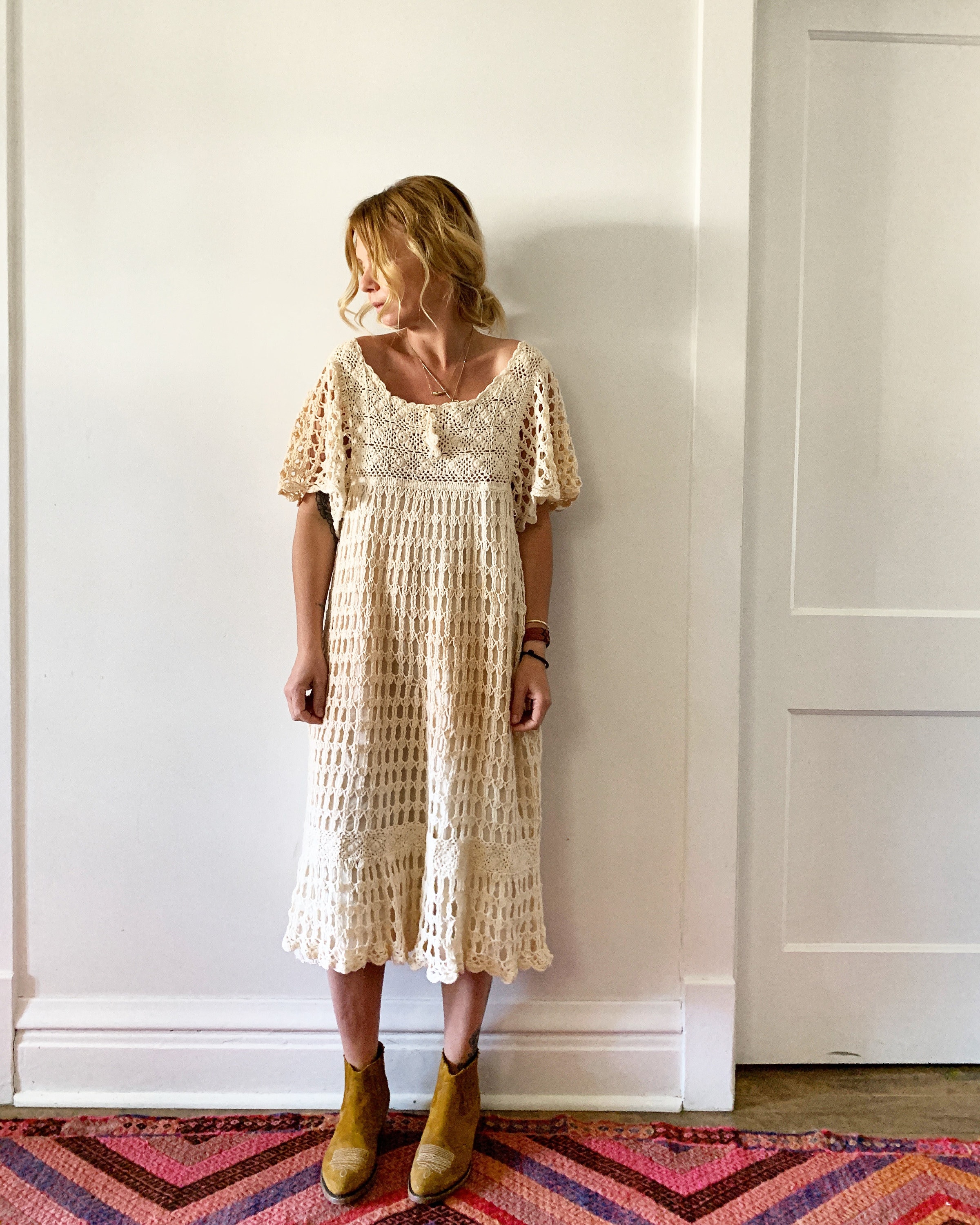 plaid dress Fitted Square Strap Dress